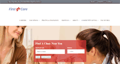 Desktop Screenshot of firstcareclinics.com