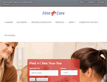 Tablet Screenshot of firstcareclinics.com